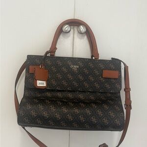 Guess Black and Brown Crossbody Bag Original